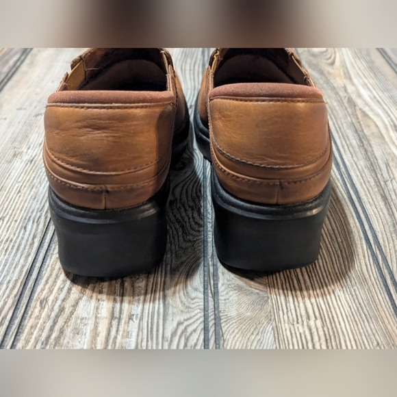 Ariat Womens Tan Leather Camel Slip-On Clogs Size 7.5B - Picture 7 of 13